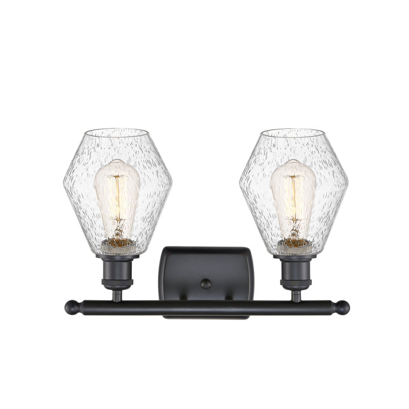 2 - Light Dimmable Vanity Light, Seedy, Matte Black