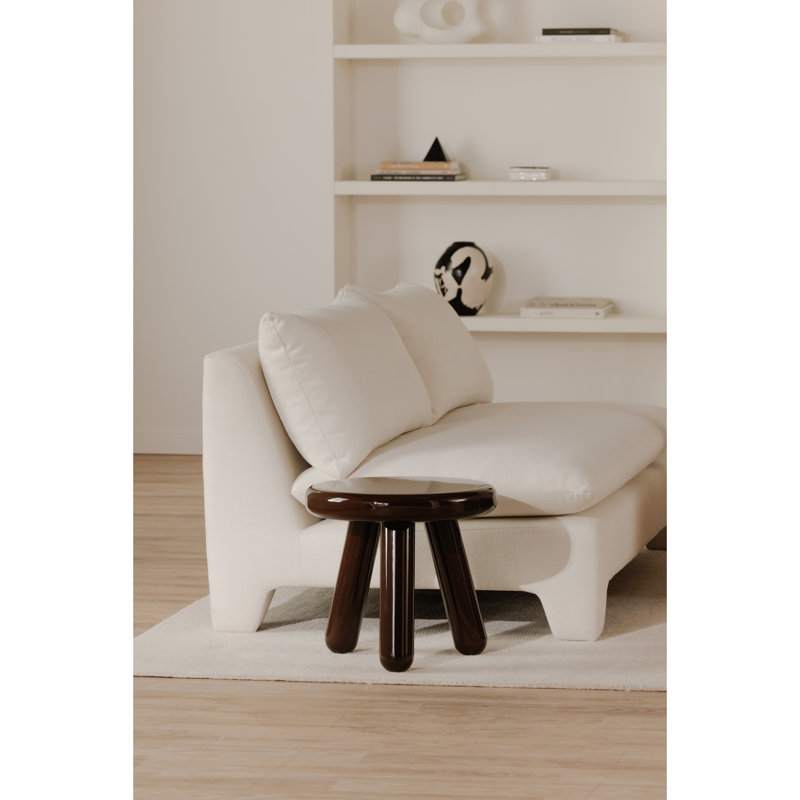 Cerro Accent Table Lacquer, Deep Red