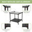 Table de préparation pour four à pizza 32 po en acier inoxydable avec roulettes, 32 po