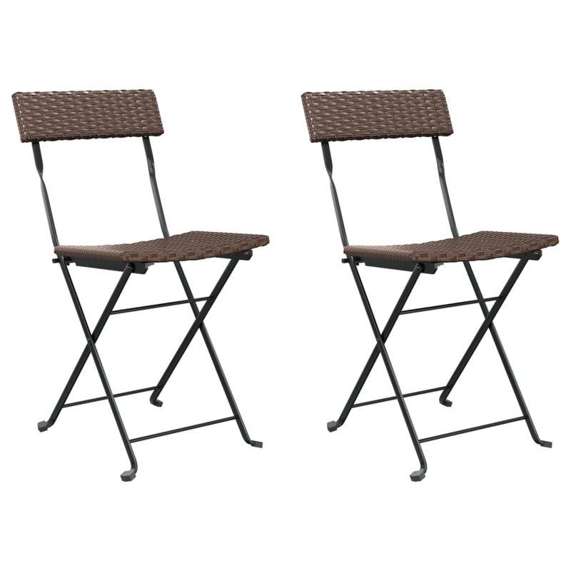 Kisho Side Chair Folding Chair Set, Brown