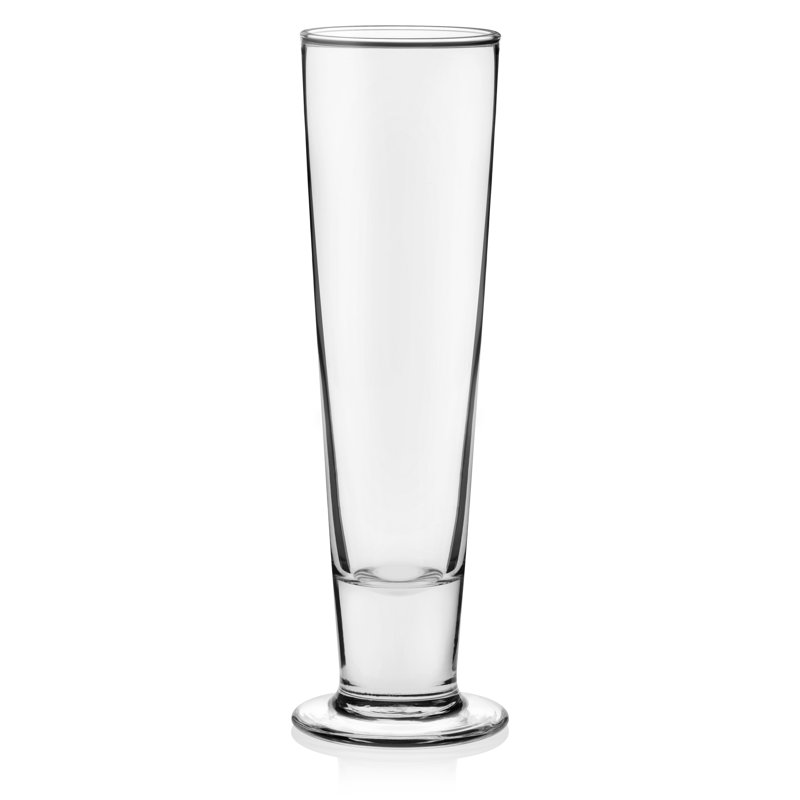 Libbey Stockholm Clear Glass Pilsner Beer Glasses Set of 4