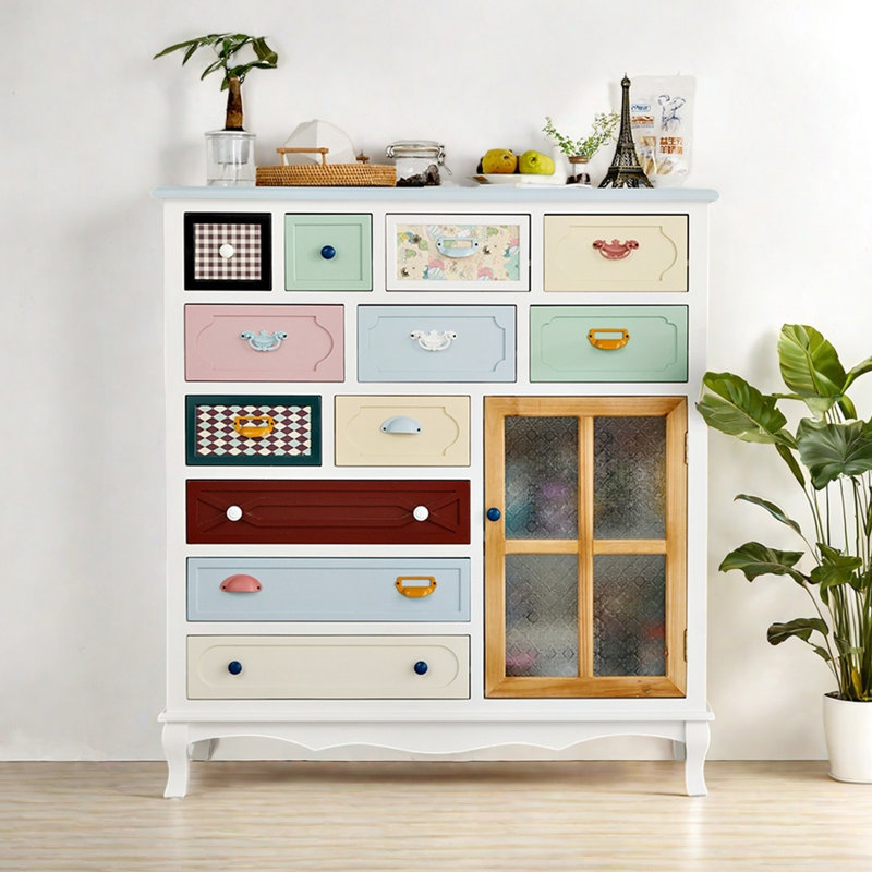 Modern home multi-drawer accent cabinet