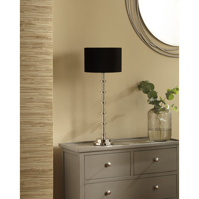 Aimon 16cm H Velvet Drum Lamp Shade ( Uno ) in Black