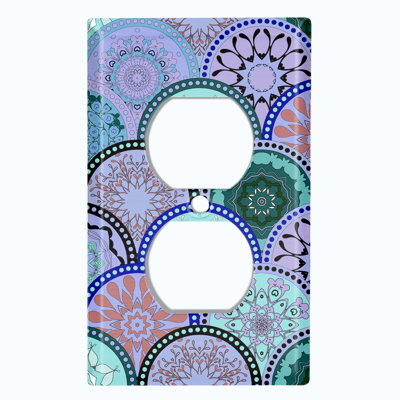 Patterned 1 - Gang Toggle Light Switch Standard Wall Plate