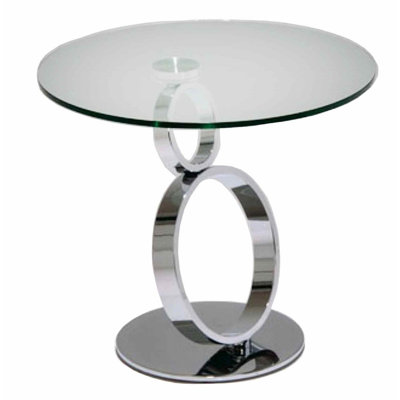 Aundrea Glass Side Table