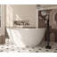 Baignoire autoportante à surface solide de 67 po x l 31 po avec robinet-86003678