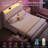 Queen Size Beige Upholstered Bed with Tufted Headboard, 2 Storage Drawers & LED Lights-1142561409-1143139541
