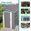 Outdoor Storage Shed Pitched Roof Tool Room With Door Lock And Floor Frame