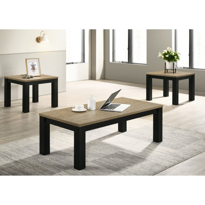 Table moderne brune et noire: en bois pour le salon Fonction et style Carré rectangulaire en noir: utilisation polyvalente