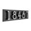 Floating Stand-Off 5-Number Horizontal Sign, Black /W/ Silver Modern Font Numbers-105269949