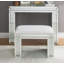 Bureau de coiffeuse en miroir et faux cristaux Nysa