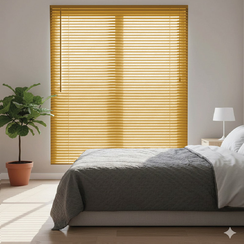 PVC Room Darkening Venetian Blind, Teak, 150 cm L x 105 cm W