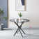 Mercer41 Zorana Round Glass Top Metal Base Dining Table | Wayfair