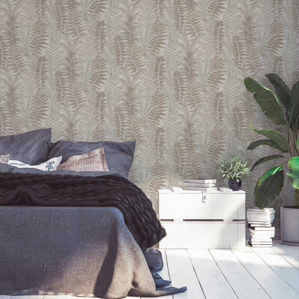 Galerie Flourish Green Tree Leaf Wallpaper FL61119, Bronze