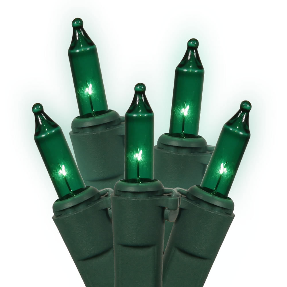 Mini Christmas String Light Set, 552", Green, 100