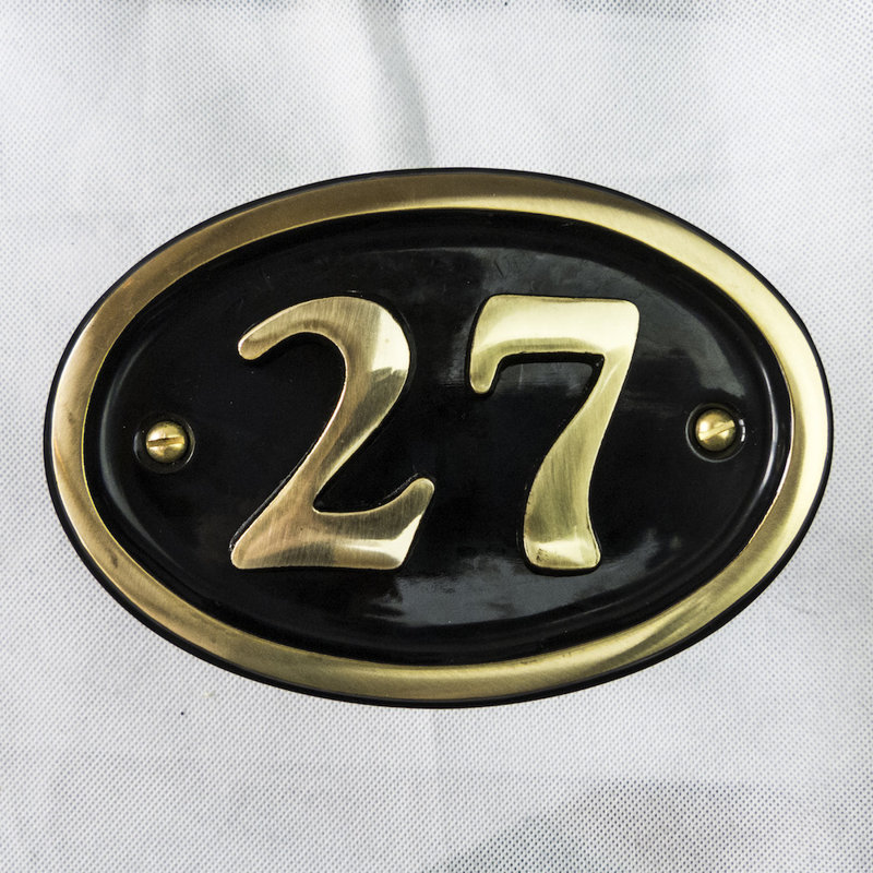 Tyrinia 10cm H Reflective Aluminum House Number, 27