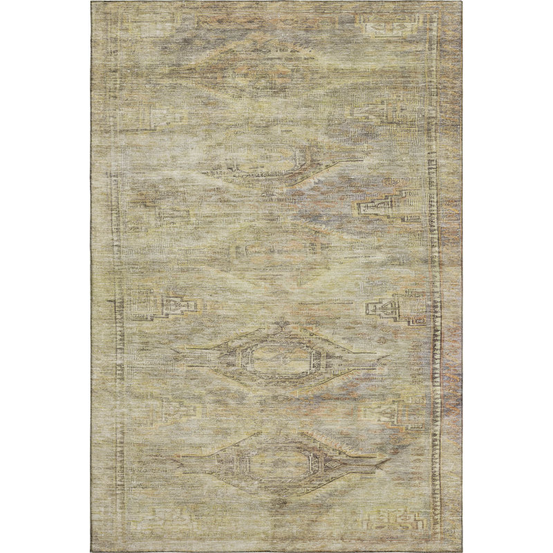 Premium Machine Washable Marasco AMF1631 Global Rug, Rectangle 5' x 7'6"