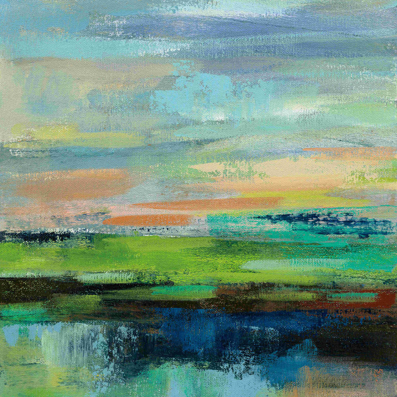Delmar Sunset II, 12" H x 12" W  , No, Wrapped Canvas