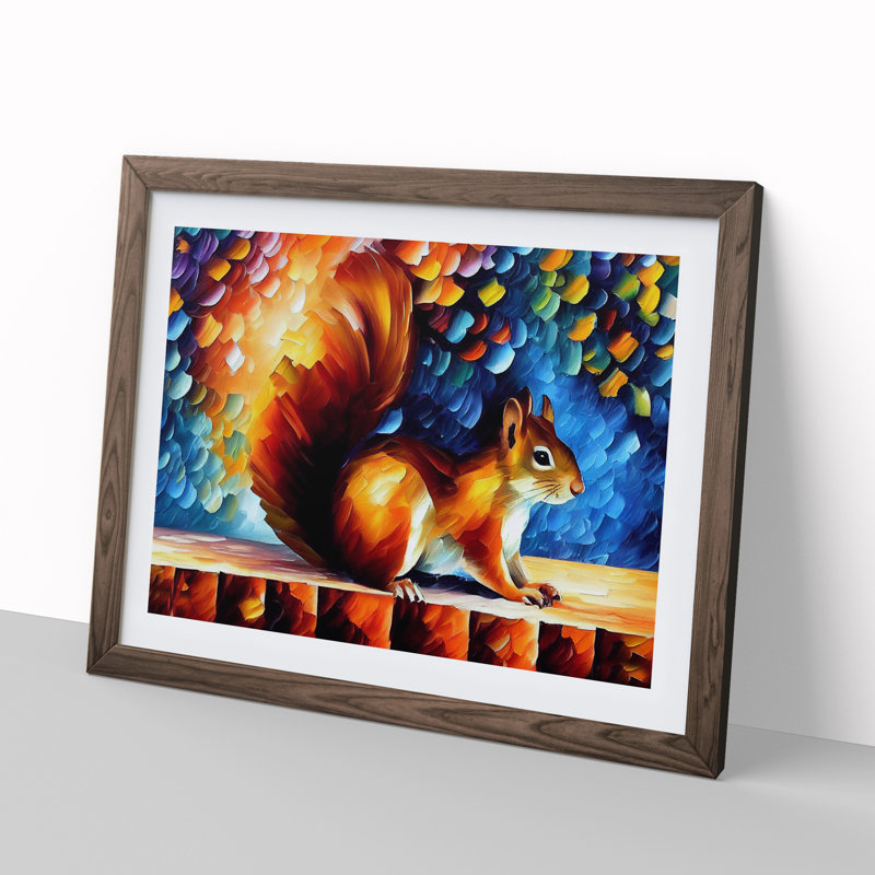 Squirrel Abstract - Framed Print, 34cm H x 46cm W x 2cm D