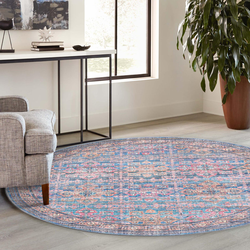 Hadsell Chenille Indoor Rug, Round 3'11"