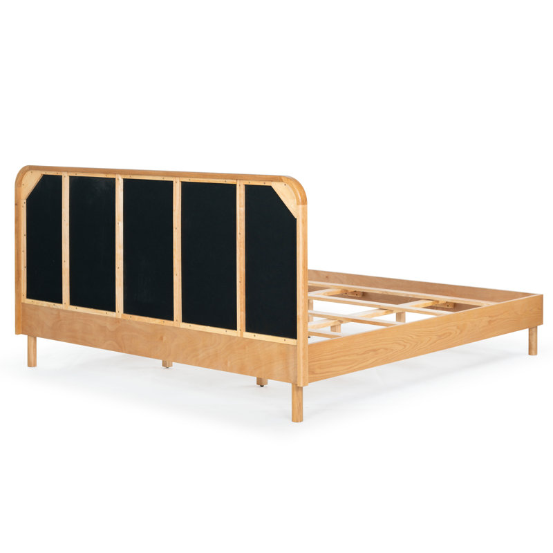 Yohan Upholstered Panel Headboard Design Bed, Queen