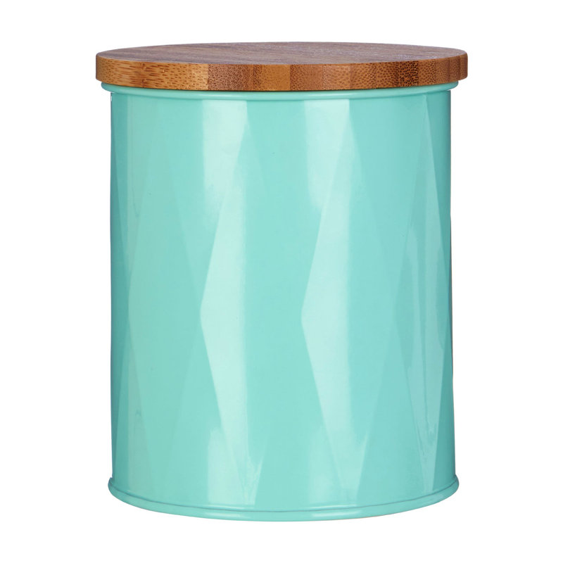 Metal Jar, 14cm H x 12cm W x 12cm D, Black