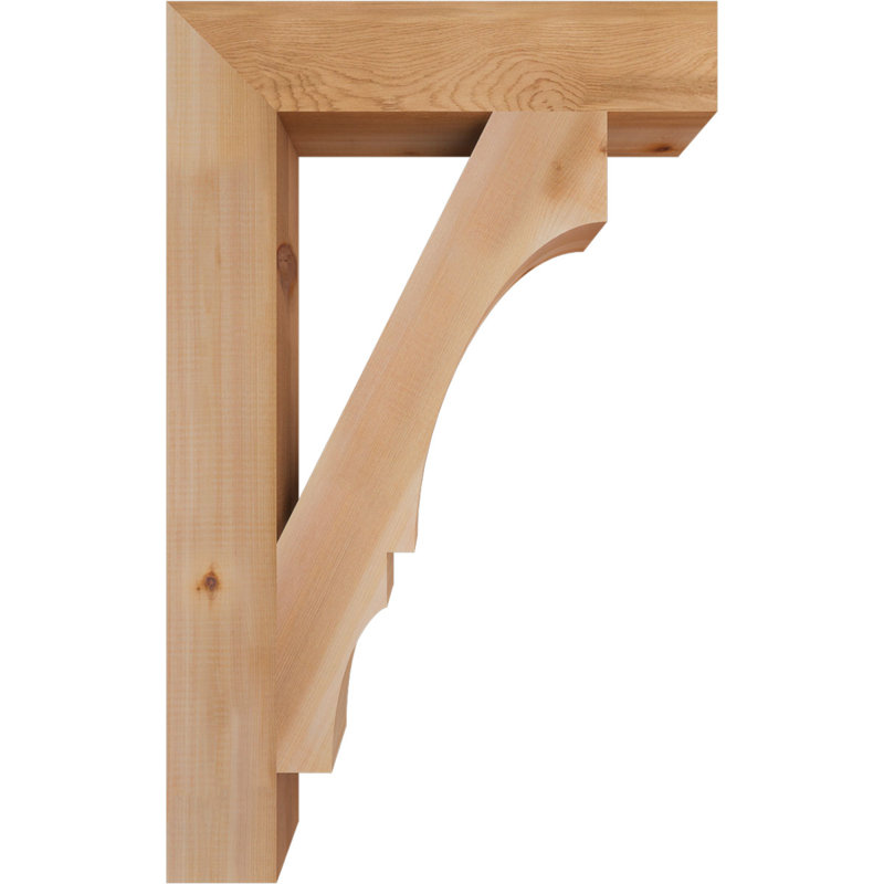 Support de bloc Balboa, L 3 1/2 po x P 20 po x H 32 po, Cèdre rouge de l'Ouest lisse