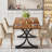 Dining Table, Rectangular, Metal Base, 63 Inch-111236772-124445095