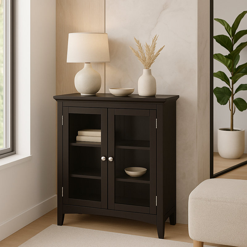 Armoire de rangement autoportante Allare, Espresso