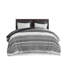 Ensemble d'édredon en coton 3 pièces avec capitonnage en chenille gris / double et 2 taies décoratives lavable à la machine-120258658