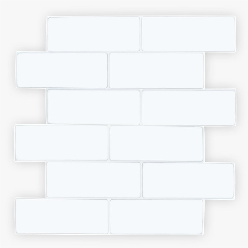 6.1'' W x 12'' L PVC Peel and Stick Subway Tile