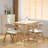 Upholstered Padded Stackable Folding Dining Chair with Armrests-1771724575
