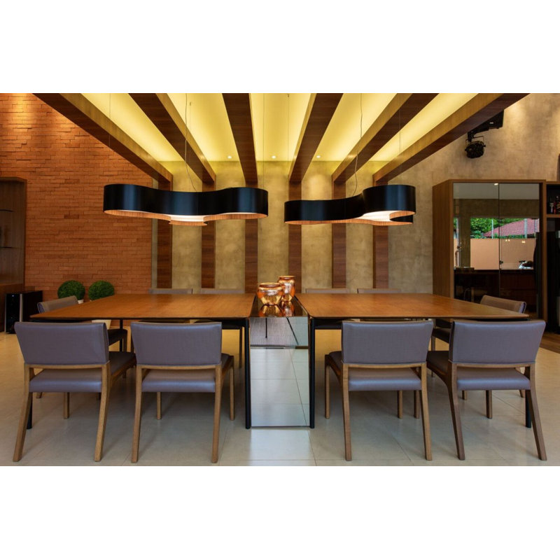 Trevo 1 - Light LED Pendant, American Walnut