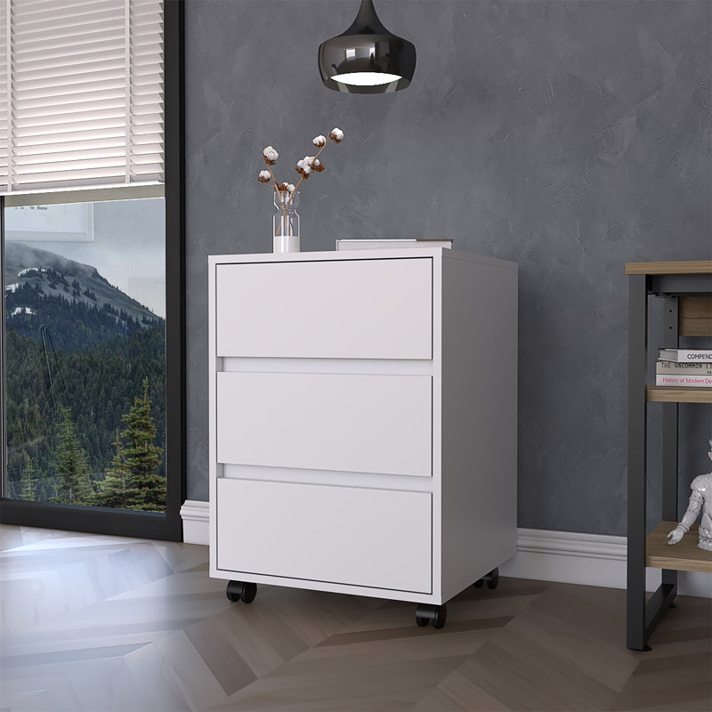 Eagle Creek 3-Drawer Rectangle Filing Cabinet White