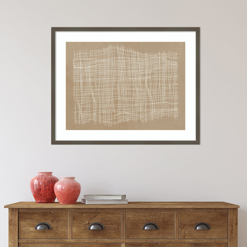 «Weave» par Tom Reeves - cadre photo, L 25 po x H 21 po, Encadré gris