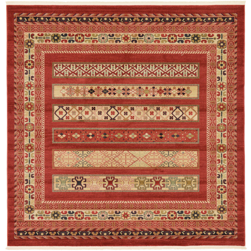 Jaeden Striped Indoor Rug, Square 8'