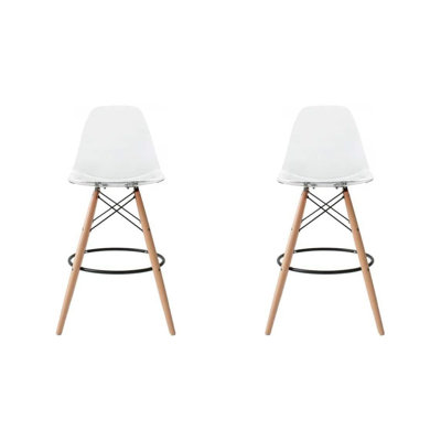 Imerio Counter Stool with Solid Wood Frame