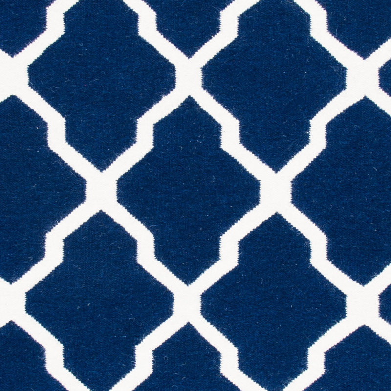 Tapis géométrique tissé à la main en laine et coton Rodgers, Rectangle 8 pi x 10 pi