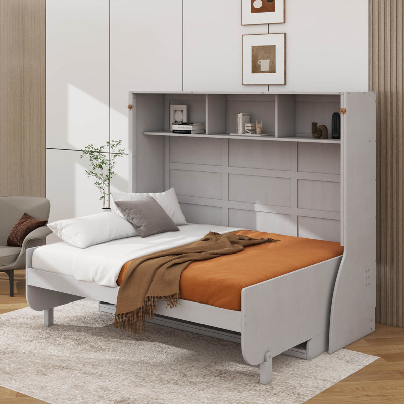 Full-Size Murphy Bed Integrated With A Functional Desk