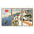 Toile avec cadre flottant or