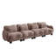 Canapé surdimensionné en chenille 4 places avec design ergonomique incurvé et coussins de taille