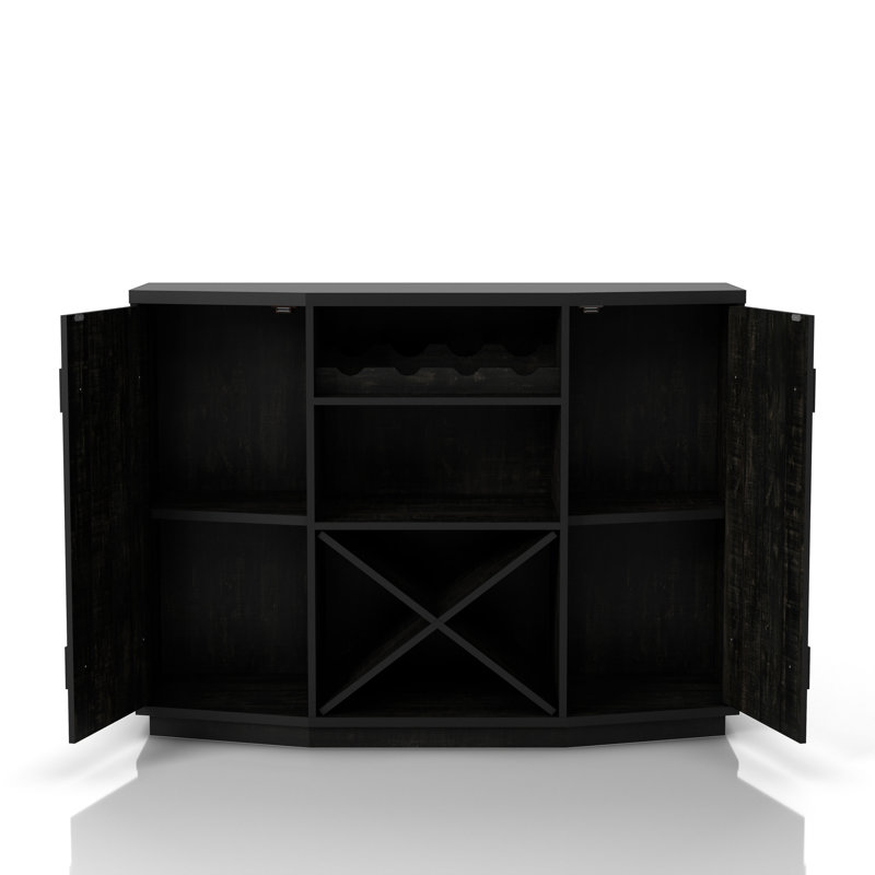 Jhanelle 47.24'' Bar Cabinet, Black