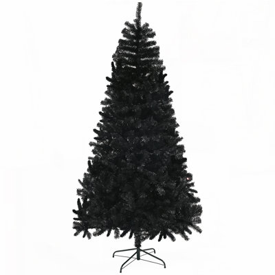 7.5ft Tall Artificial Black Christmas Tree