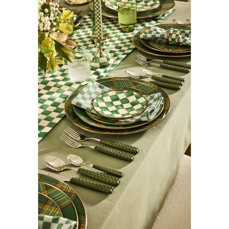 Dark Green Check Napkin