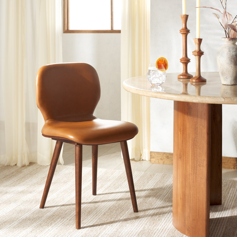 Chaise brune Vanya, Cuir brun