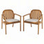 Fauteuil de patio extérieur en bois d'acacia