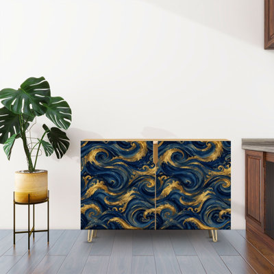 Buffet Buffet avec rangement Abstract Ocean Wave