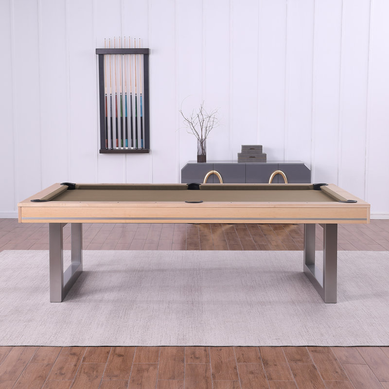 Table de billard en bois massif Harmony, 8 pi, Chameau, Chêne Naturel