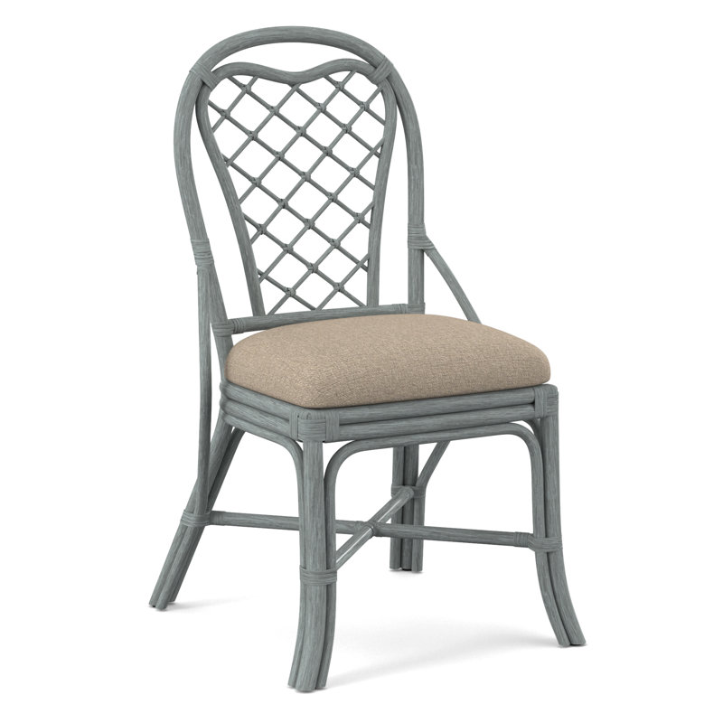 Trellis Back Side Dining Chair, Eggshell Crypton Performance; 0884-93, Truffle