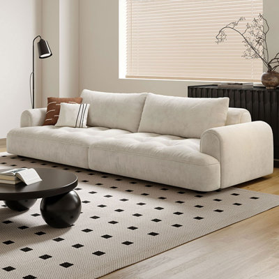 Coussin modulaire beige en polyester